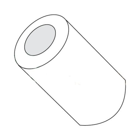 Newport Fasteners Round Spacer, #4 Screw Size, Natural Nylon, 1/8 in Overall Lg, 0.114 in Inside Dia, 1000 PK 953231